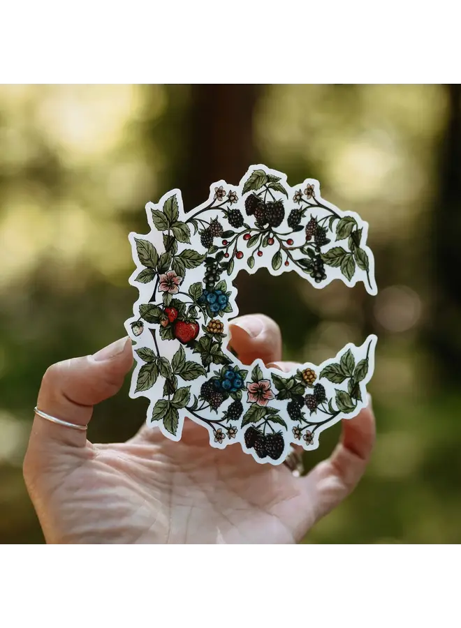 Berry Moon Clear Sticker
