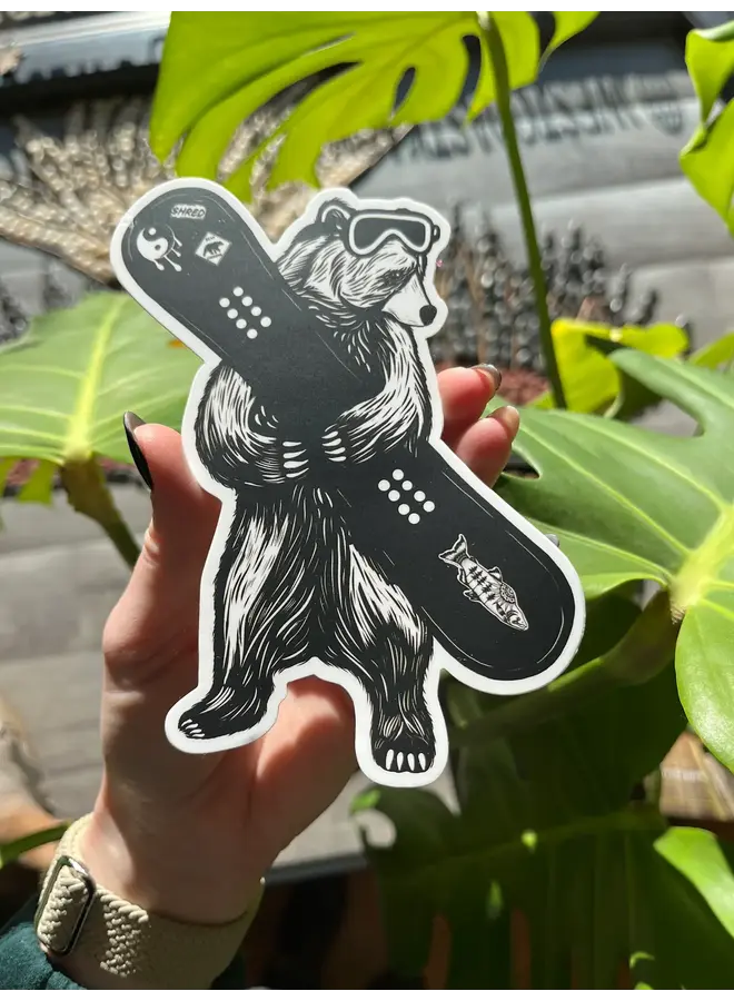 Shredding Bear Sticker