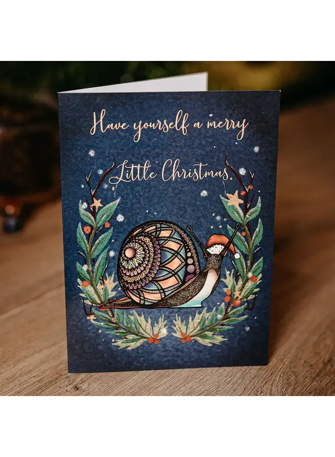 Santa Snail Christmas Card