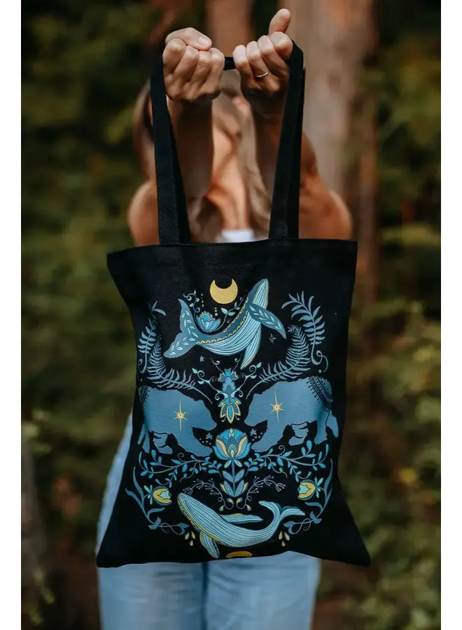 Cottage Bear Canvas Cotton Tote