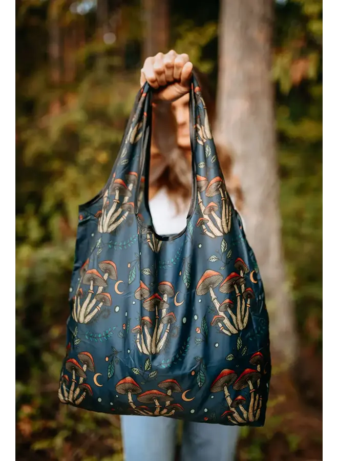 Midnight Mushrooms Foldable Shopping Bag