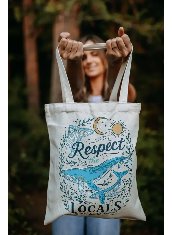 Respect The Locals Canvas Cotton Tote