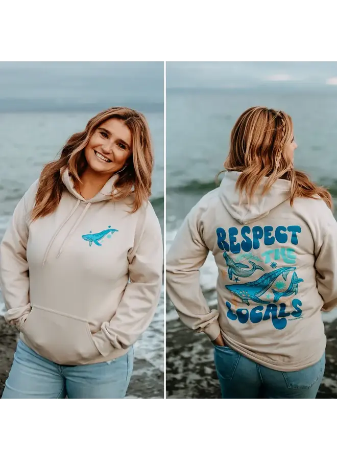 Respect The Locals Hoodie in Sand