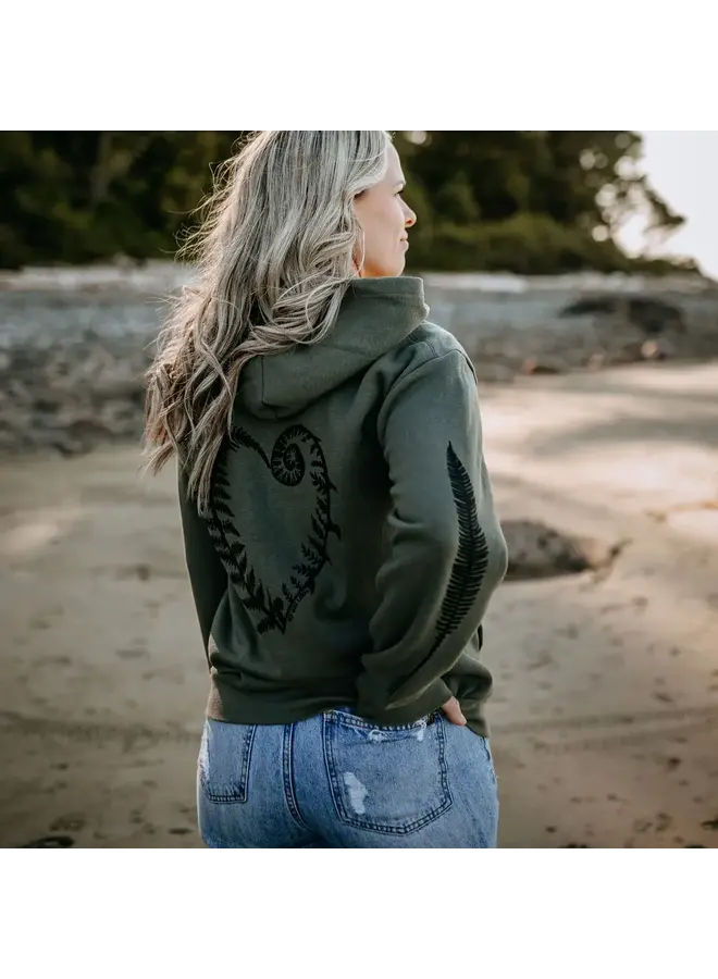 Fern Heart Zip Up Hoodie