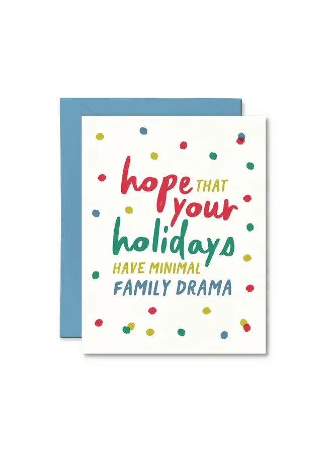 Minimal Family Drama Card