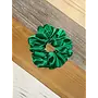 Green Silk Scrunchie