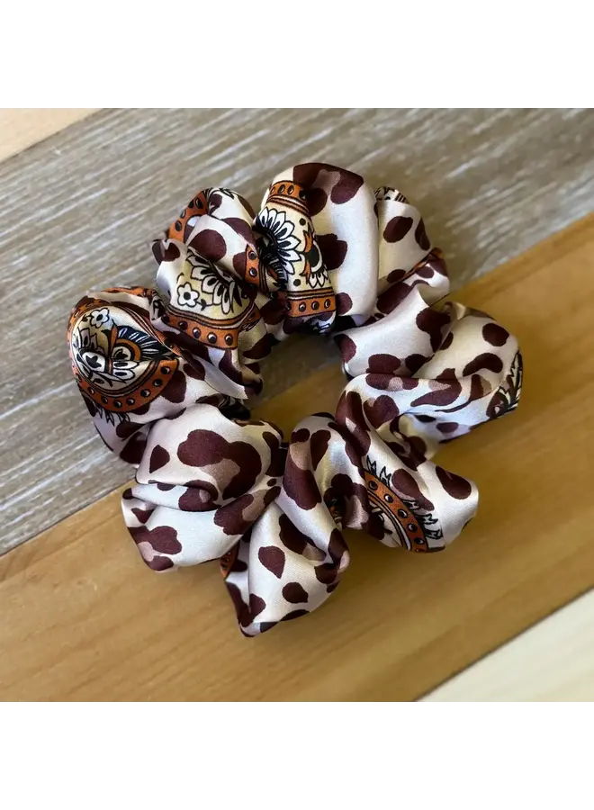 Leopard Paisley Scrunchie