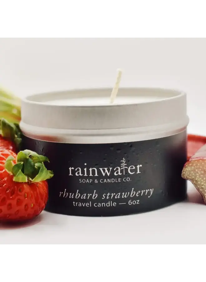 Rhubarb Strawberry Travel Candle