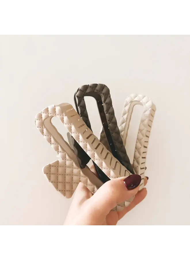 Quilted Matte Hair Claw Clip