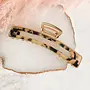 Gold Metal & Tortoise Hair Claw Clip