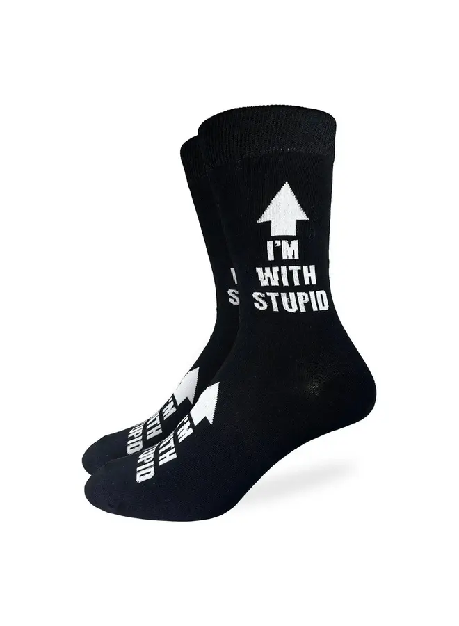 Men's I'm with Stupid Socks
