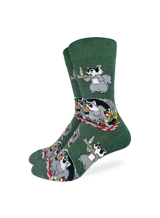 Men's Raccoon Eating Trash Socks