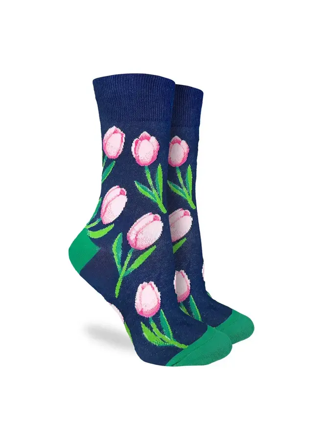 Women's Pink Tulips Socks