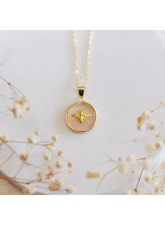 Lola Bee Rose Quartz Necklace