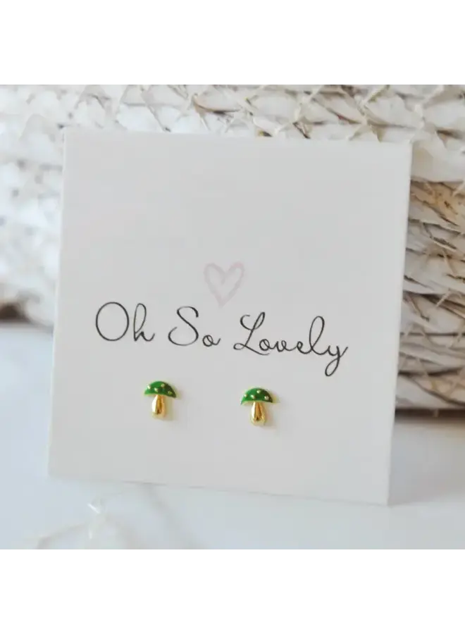 Mushroom Stud Earrings