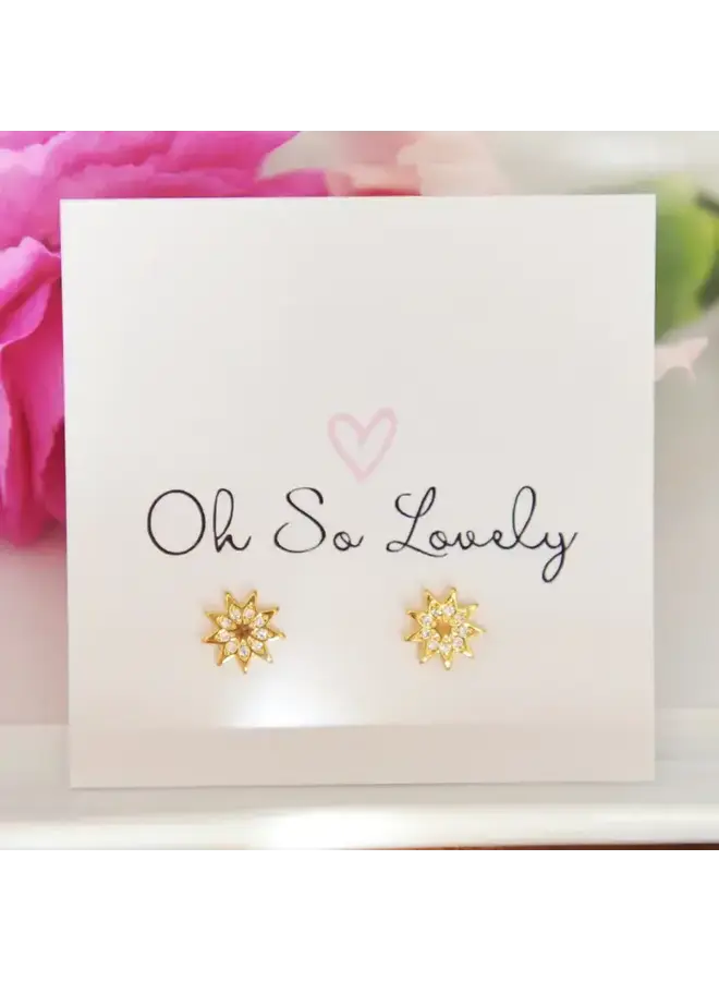 Noella Gold Flower Stud Earrings