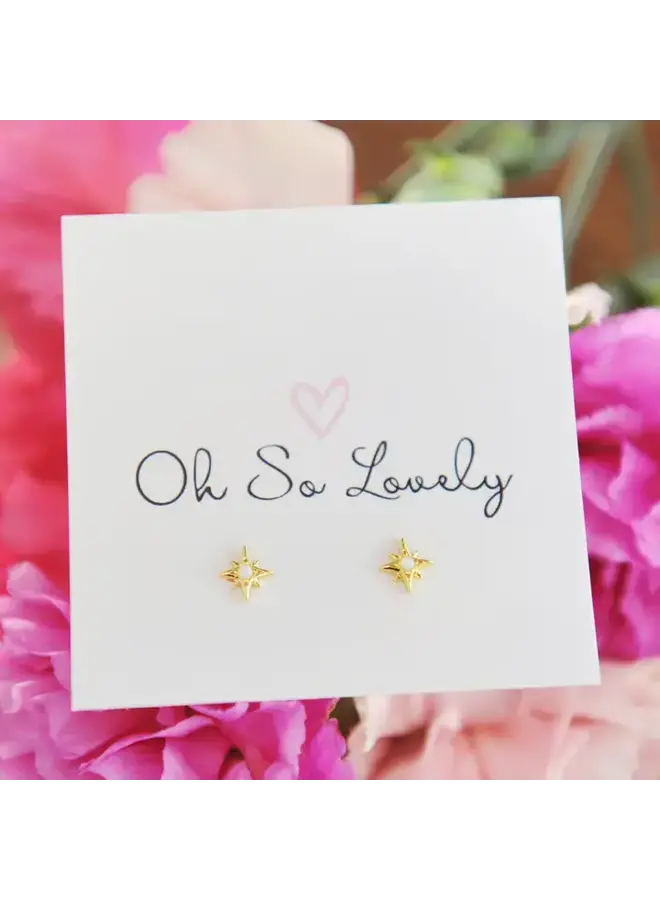 Novie Tiny Opal Star Stud Earrings