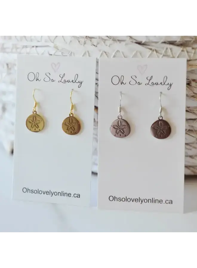 Qualicum Beach Sandollar Earrings