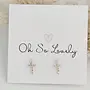 Rosemary Cross Stud Earrings