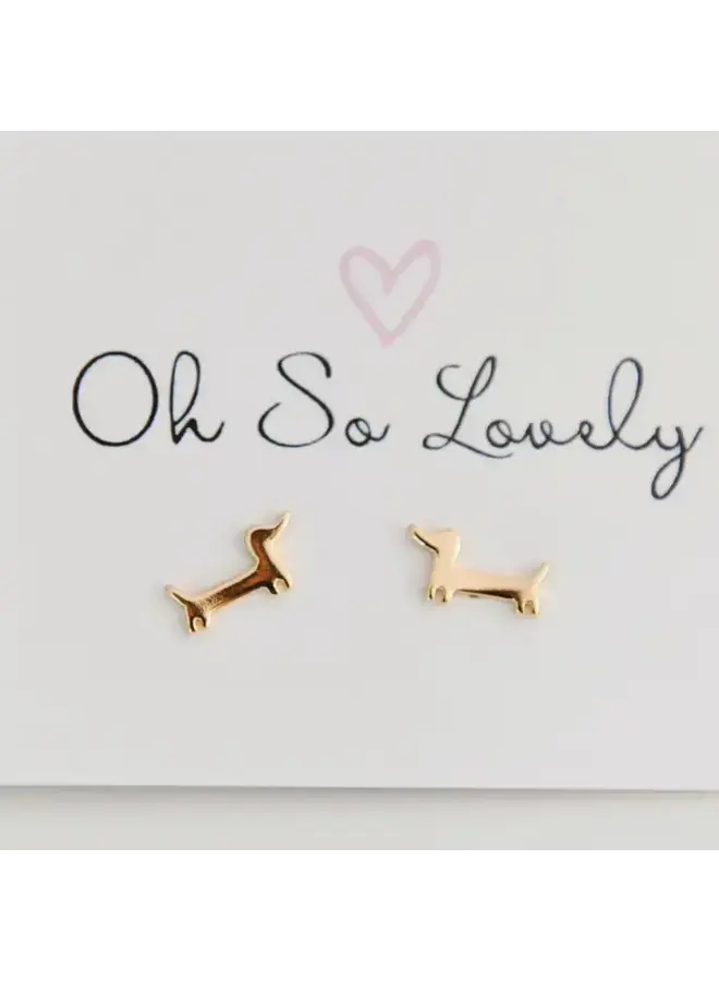 Weiner Dog Stud Earrings