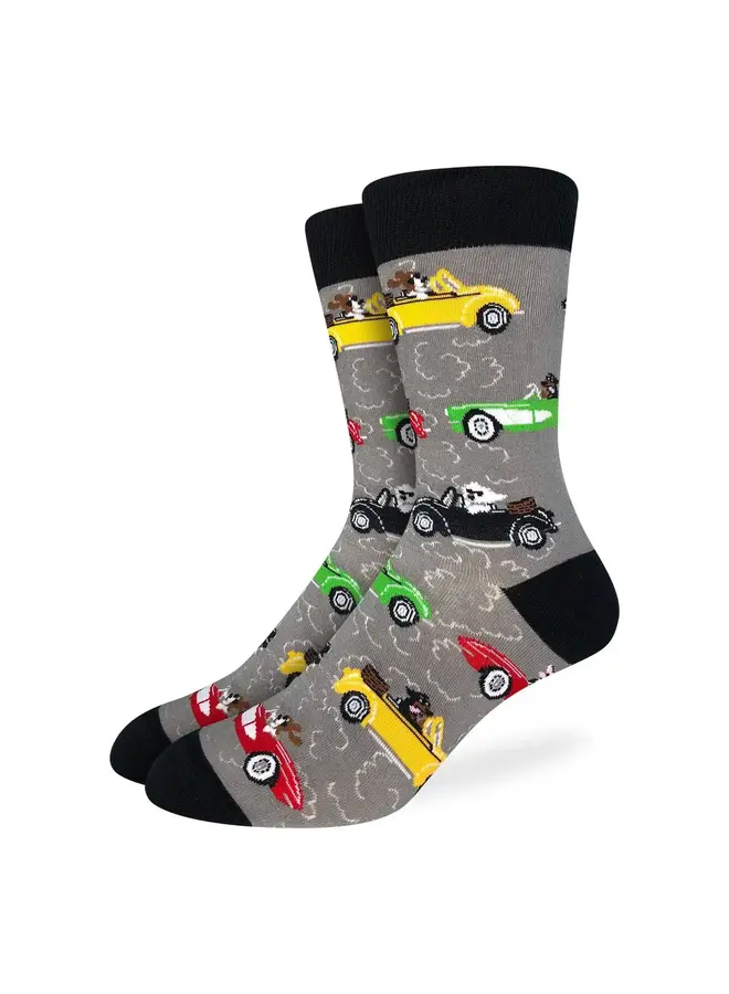 Men's Dogs Driving Cars Socks