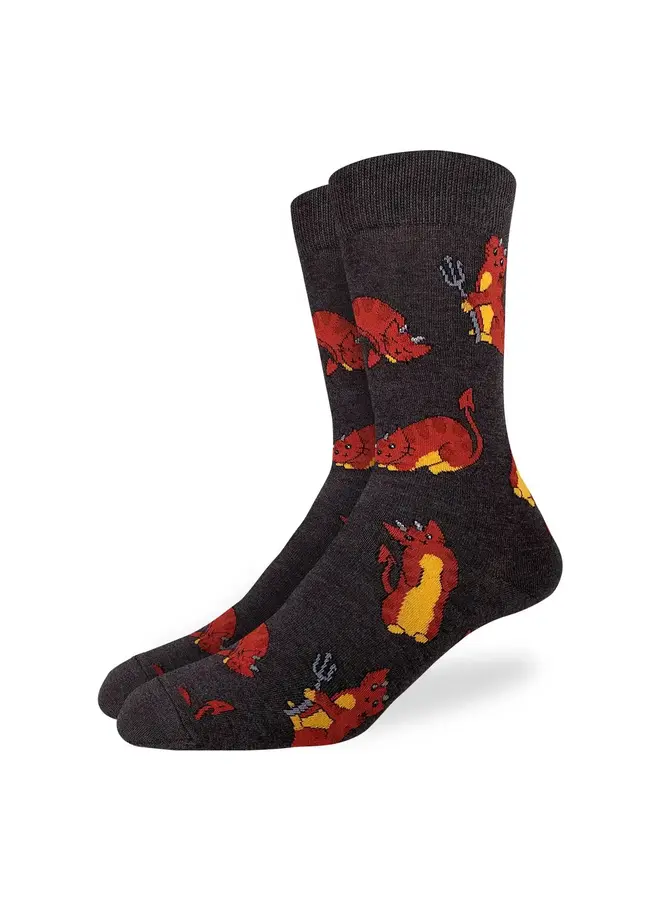 Men's Halloween, Devil Kitties Socks