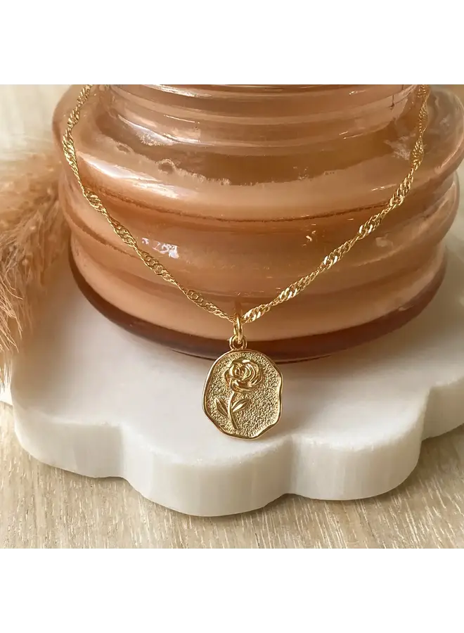 The Vintage Rose Necklace 18"
