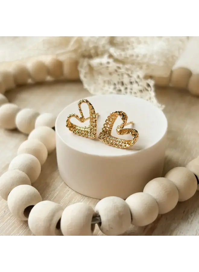 Vintage Lace Love Studs