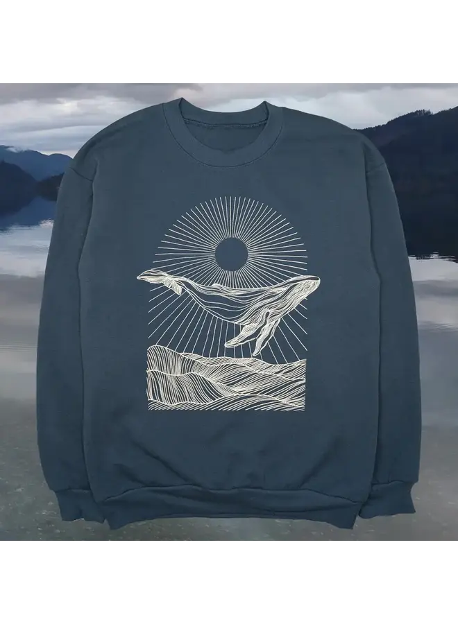 Sun Whale Unisex Crewneck Sweater