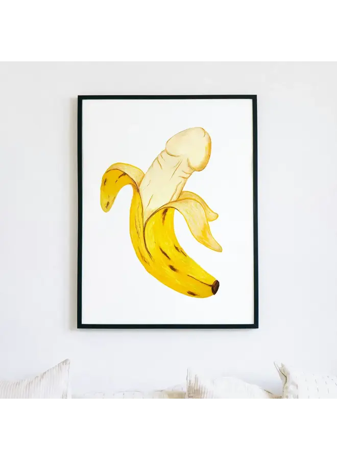 Breakfast Series Banana Penis Art Print