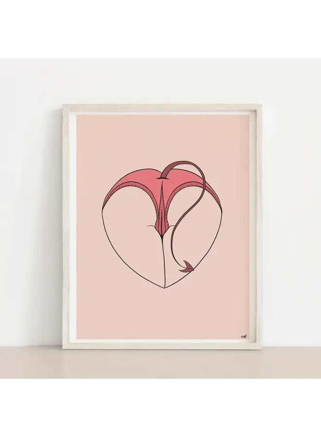 Pink Devil Butt Art Print