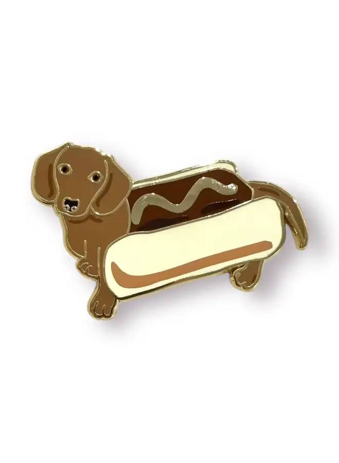 Hot Dog Enamel Pin