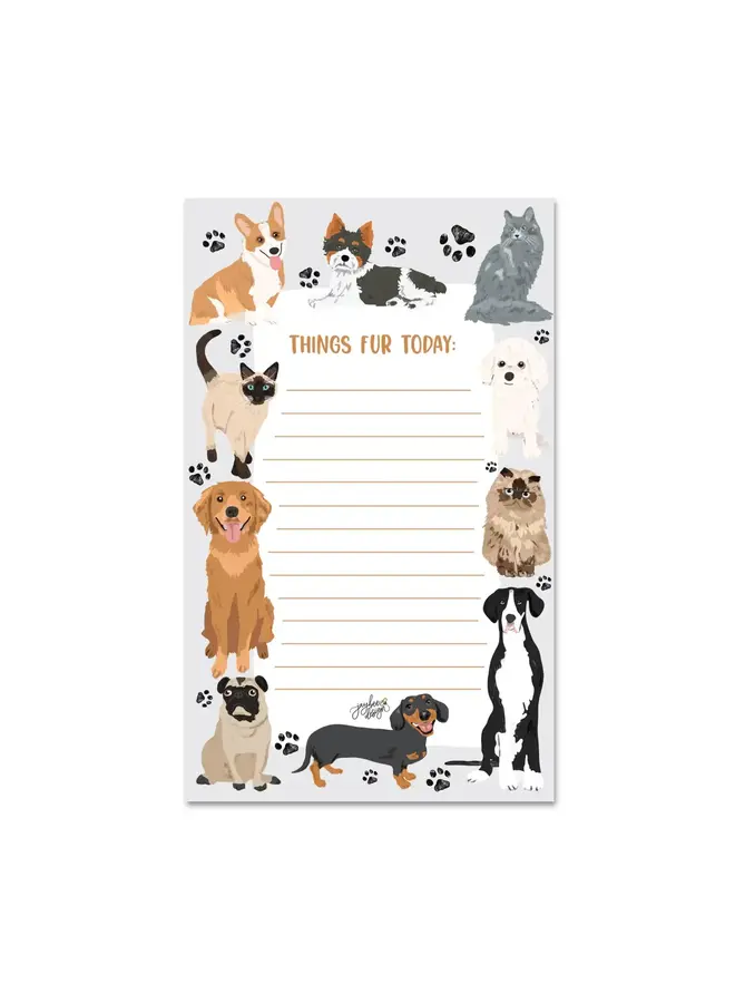 Things Fur Today Notepad