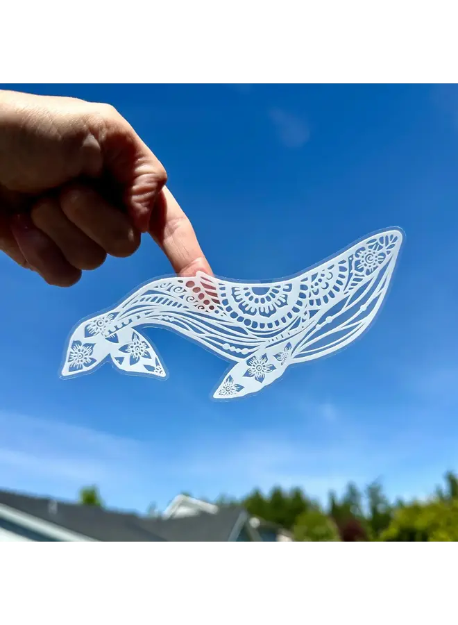 "Add on" White Baby humpback Car Decal