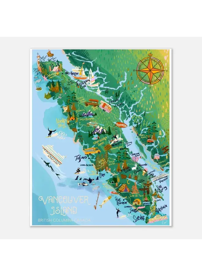 Vancouver Island Map Print