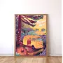 Vancouver Island (with Hippy Van & Campfire) Art Print