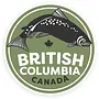 British Columbia Salmon Round Sticker