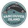 Vancouver Island Salmon Round Sticker