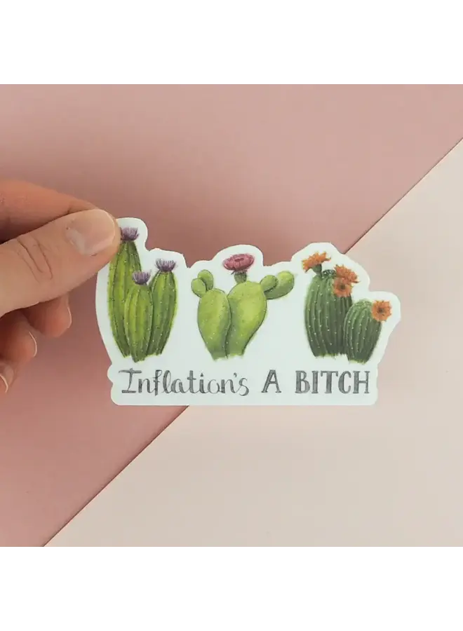 Inflations a Bitch Sticker