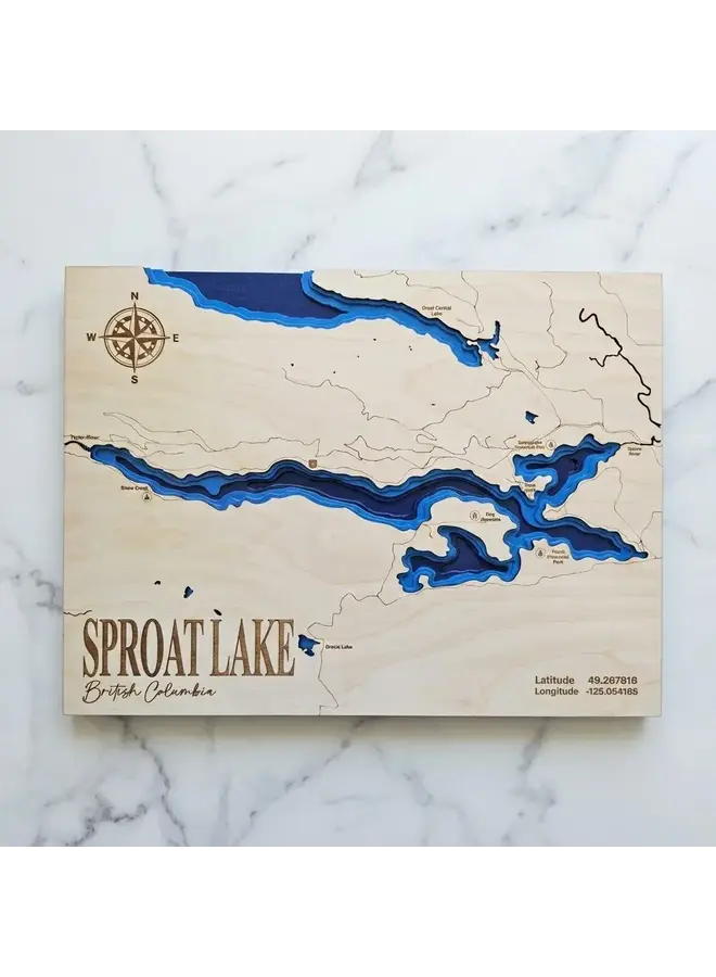 Sproat Lake Bathymetric Map