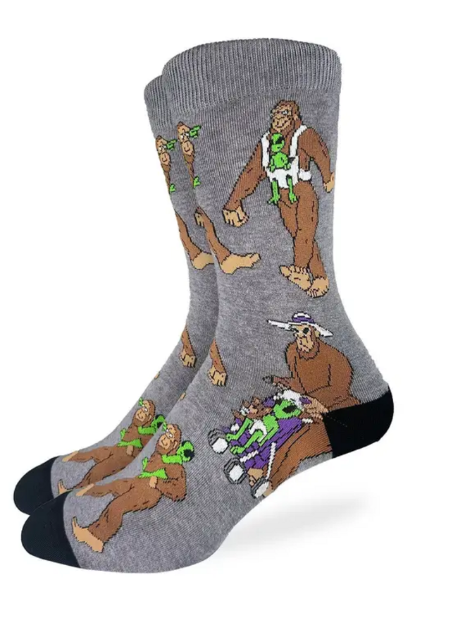 Men's Bigfoot with Baby Alien Socks