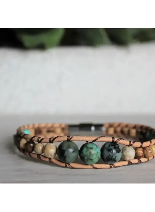 African Turquoise Collection - Single Wrap Bracelet