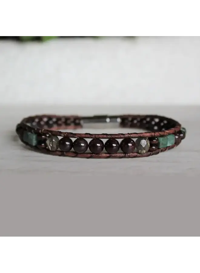 Garnet Collection - Single Wrap Bracelet