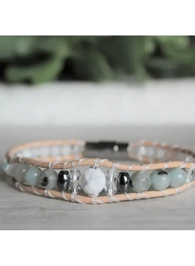 Howlite - Crystal + Stone Bracelet