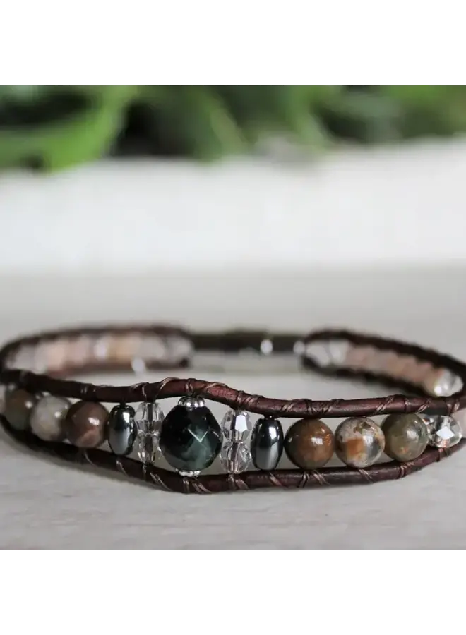 Kambaba Jasper | Opal - Crystal + Stone Bracelet