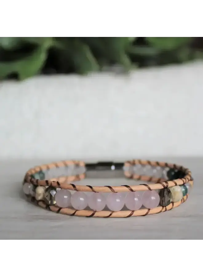 Rose Quartz Collection - Single Wrap Bracelet
