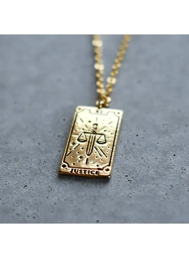 Tarot Card Necklace - Justice
