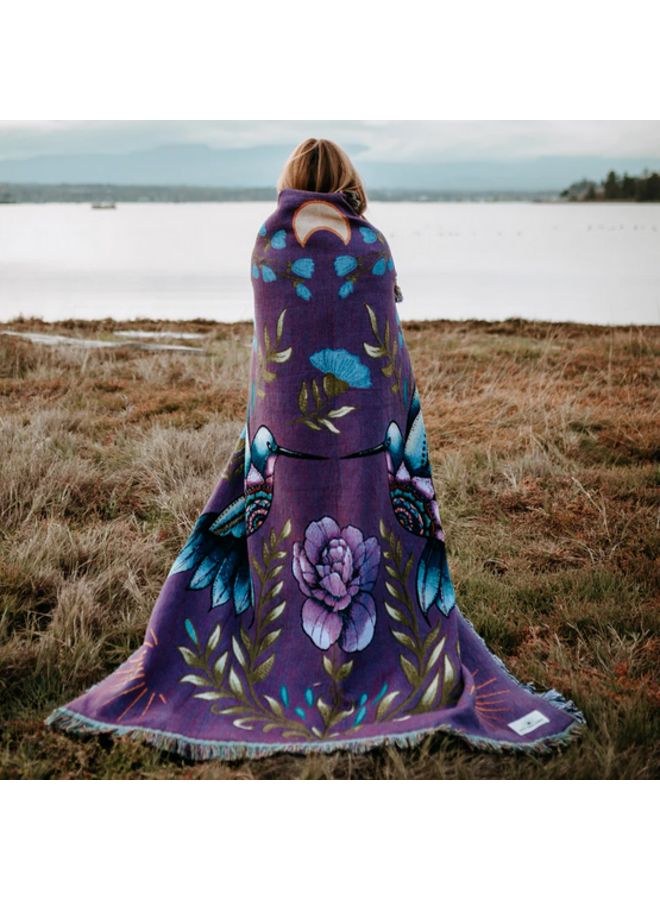 Hummingbird 100% Cotton Woven Blanket