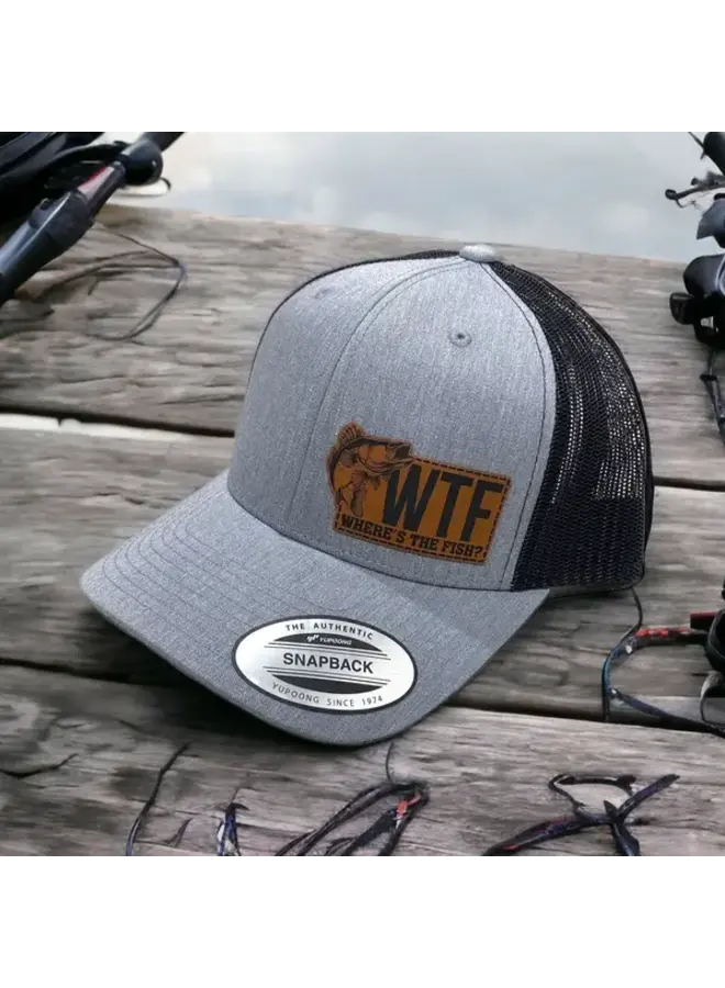 Wtf - Where's the Fish Leather Patch Hat