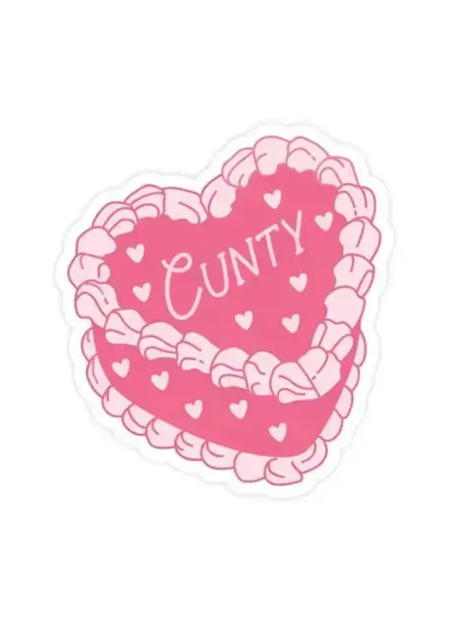 Cunty Heart Cake Sticker